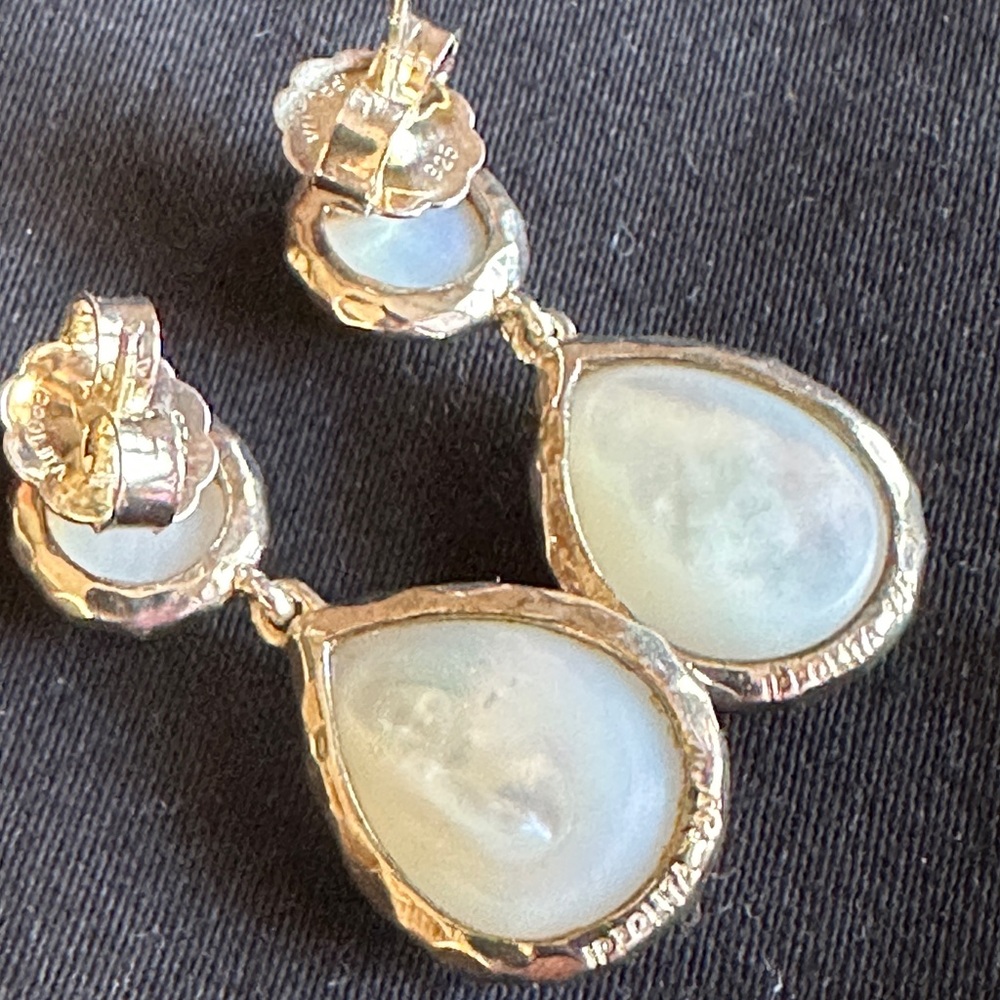 NWOT Ippolita Rock Candy Snowman Mother-of-Pearl Earrings - Picture 5 of 14